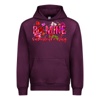 Mauve Wine Be Mine Valentines Day Urban Hoodie - CowhideDigitalArt