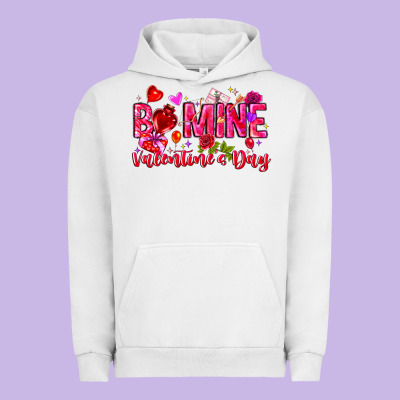 Be Mine Valentines Day Urban Hoodie Designed By Cowhidedigitalart