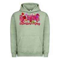 Pigment Oil Green Be Mine Valentines Day Urban Hoodie - CowhideDigitalArt