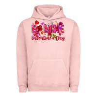 Pigment Salmon Be Mine Valentines Day Urban Hoodie - CowhideDigitalArt