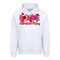 White Be Mine Valentines Day Urban Hoodie - CowhideDigitalArt