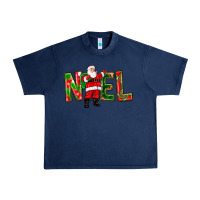 Navy Noel Santa Urban Heavy Tee - NancyCooperArtShop