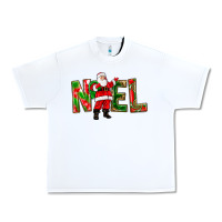 White Noel Santa Urban Heavy Tee - NancyCooperArtShop