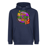 Navy let the good times roll olivia Heavyweight Hoodie - OliviaCreatesArt