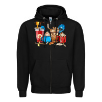 Black Hockey coffee cups Zipper Hoodie - HowdyJamesFarm
