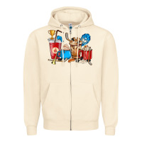 Sandshell Hockey coffee cups Zipper Hoodie - HowdyJamesFarm
