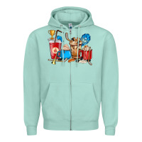 Seafoam Hockey coffee cups Zipper Hoodie - HowdyJamesFarm