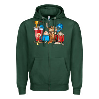 Sports Green Hockey coffee cups Zipper Hoodie - HowdyJamesFarm