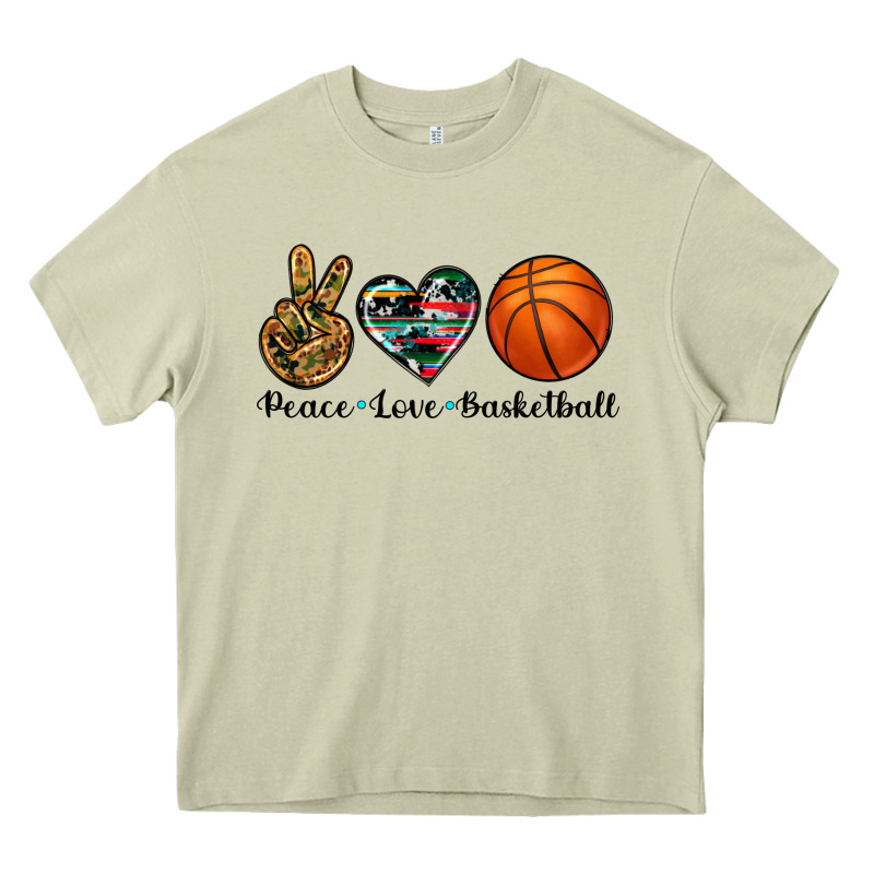 Peace Love Basketball Heavy Core Tee by Artiststas | Teevron