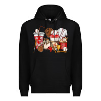 Black Baseball coffee cups Premium Hoodie - HowdyJamesFarm