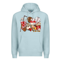 Blue Mist Baseball coffee cups Premium Hoodie - HowdyJamesFarm