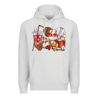 Dove Grey Baseball coffee cups Premium Hoodie - HowdyJamesFarm