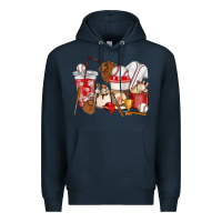 Navy Baseball coffee cups Premium Hoodie - HowdyJamesFarm