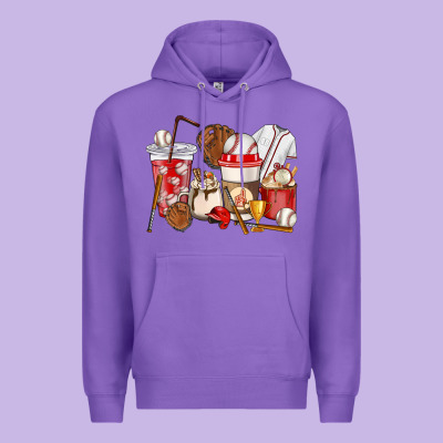 Baseball Coffee Cups Premium Hoodie Designed By Howdyjamesfarm