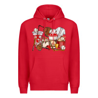 Red Baseball coffee cups Premium Hoodie - HowdyJamesFarm