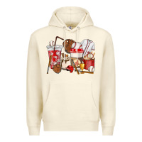 Sandshell Baseball coffee cups Premium Hoodie - HowdyJamesFarm