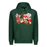 Sports Green Baseball coffee cups Premium Hoodie - HowdyJamesFarm