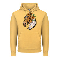 Vintage Mustard floral horse Vintage Hoodie - Jasminsmagicworld