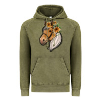 Vintage Olive floral horse Vintage Hoodie - Jasminsmagicworld
