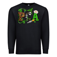 Black St. Patrick's Day PCA Premium Sweatshirt - OliviaCreatesArt