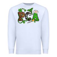 White St. Patrick's Day PCA Premium Sweatshirt - OliviaCreatesArt