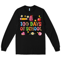 Black 100 days of school Long Sleeve Tee - Artiststas