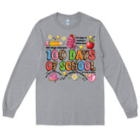 Heather Grey 100 days of school Long Sleeve Tee - Artiststas