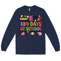 Navy 100 days of school Long Sleeve Tee - Artiststas