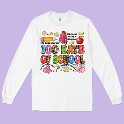 100 Days Of School Long Sleeve Tee Designed By Artiststas