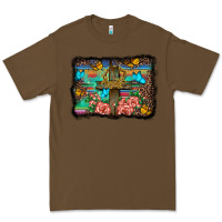 Cacao wooden cross background Premium Tee - BarkalooDesign