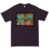 Plum wooden cross background Premium Tee - BarkalooDesign