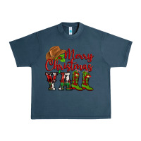 Midnight Navy Merry Christmas Y'all Cowboy Urban Heavy Tee - MaliasSmallBusiness