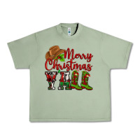 Oil Green Merry Christmas Y'all Cowboy Urban Heavy Tee - MaliasSmallBusiness