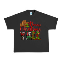 Pigment Black Merry Christmas Y'all Cowboy Urban Heavy Tee - MaliasSmallBusiness