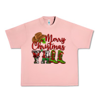 Salmon Merry Christmas Y'all Cowboy Urban Heavy Tee - MaliasSmallBusiness