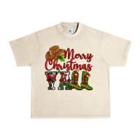 Sandshell Merry Christmas Y'all Cowboy Urban Heavy Tee - MaliasSmallBusiness