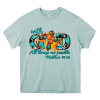 Arona with god all things are possible. cross Heavy Core Tee - AdoDesignShop