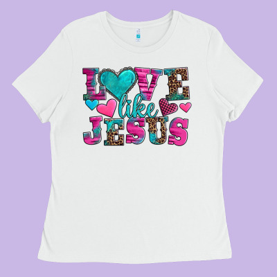 Love Like Jesus Valentine's Day Ladies Tee Designed By Adodesignshop