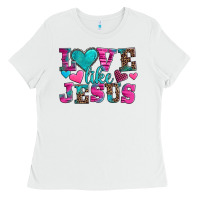 White love like jesus valentine's day Ladies Tee - AdoDesignShop