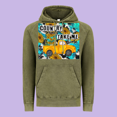 Country Roads Take Me Home Vintage Hoodie Designed By Maliassmallbusiness