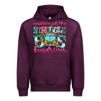 Mauve Wine captain of the struggle bus bus Urban Hoodie - CowhideDigitalArt