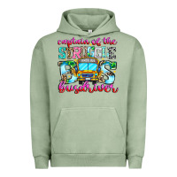 Pigment Oil Green captain of the struggle bus bus Urban Hoodie - CowhideDigitalArt