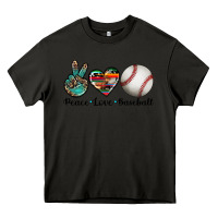 Asphalt peace love baseball Heavy Core Tee - Artiststas
