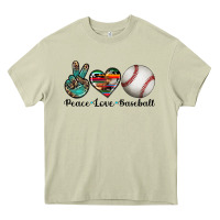 Peace Love Baseball Heavy Core Tee | Teevron