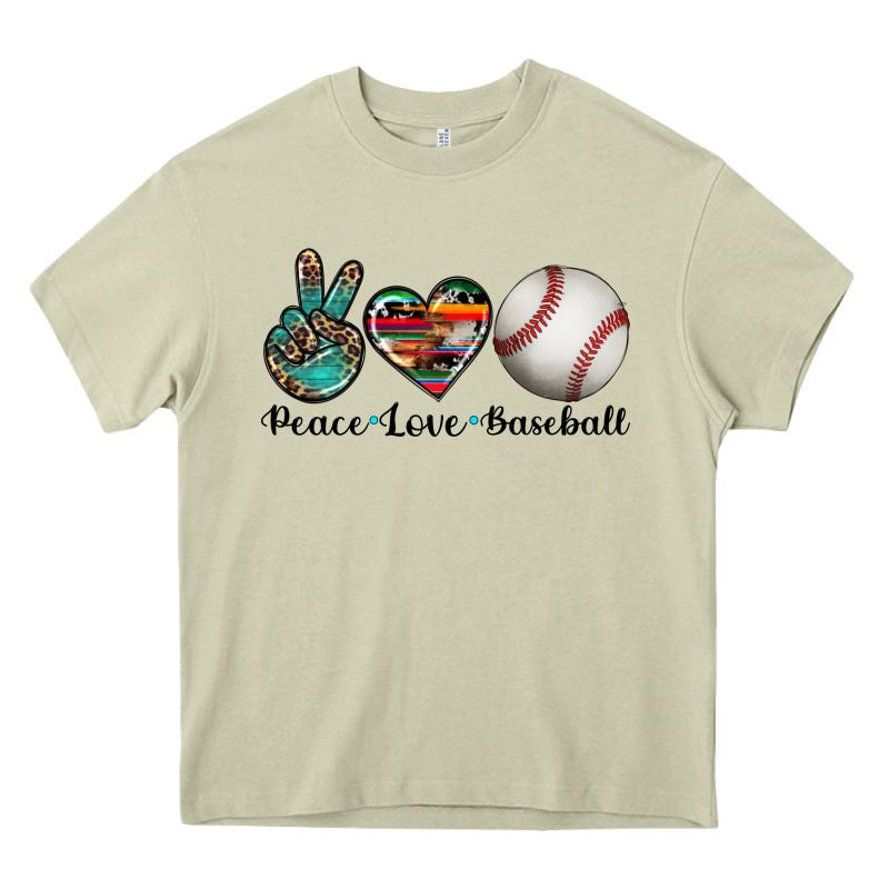 Peace Love Baseball Heavy Core Tee by Artiststas | Teevron