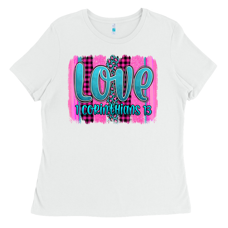 Love Corinthians 13 Valentine's Day Brushstroke Ladies Tee by AdoDesignShop | Teevron