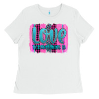 White love corinthians 13 valentine's day brushstroke Ladies Tee - AdoDesignShop