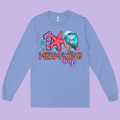 100 Mermazing Days Long Sleeve Tee Designed By Artiststas