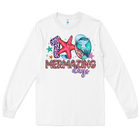 White 100 mermazing days Long Sleeve Tee - Artiststas