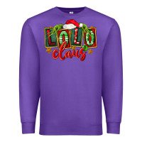 Purple christmas lolo claus Premium Sweatshirt - FaDigitalArtStudio